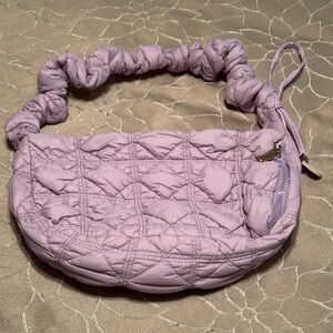 Lilac Nylon Crossbody Bag